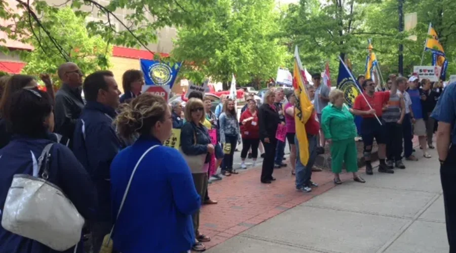 Protest Against Harper Government Changes To Canada Post