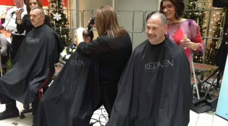 14 Police Officers Lose Their Locks For The Cancer Society