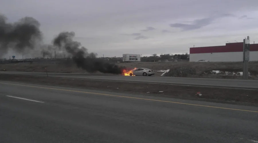 VIDEO: Car Fire on the West Side