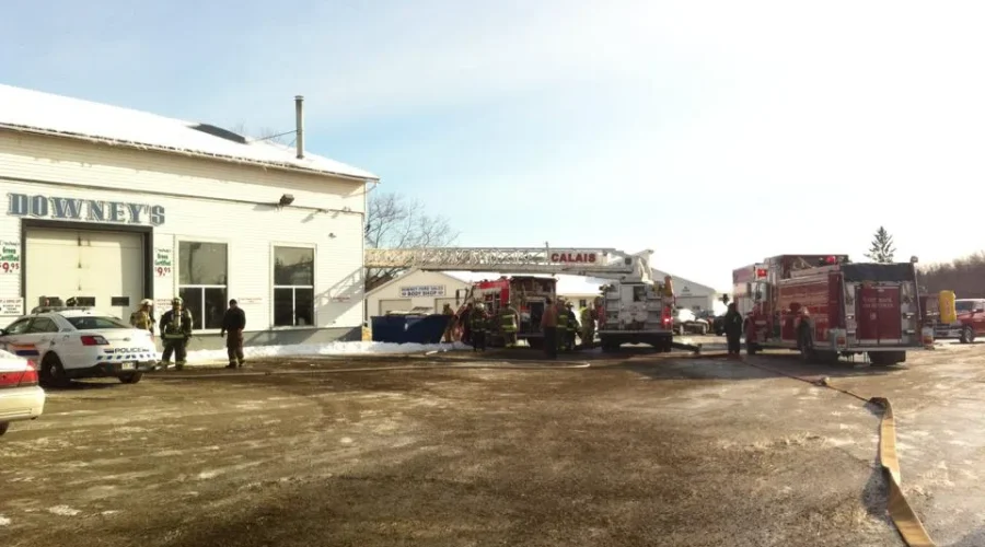 Firefighters Battle Blaze In Extreme Cold