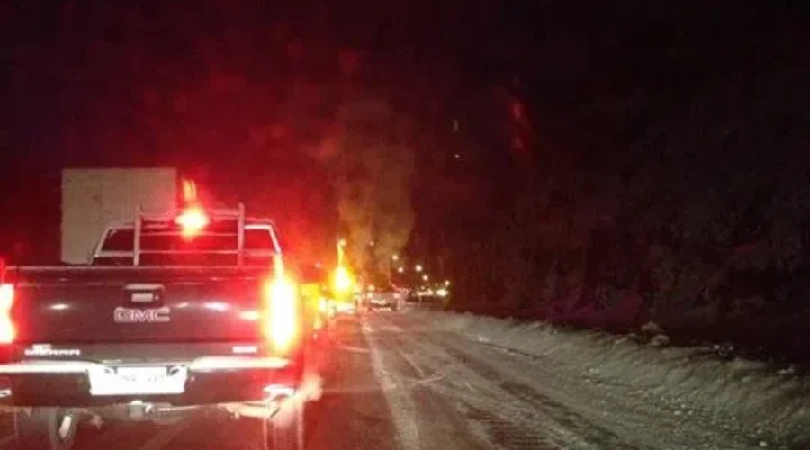 Tractor Trailer on Fire: Highway 1 Westbound Re-Routed