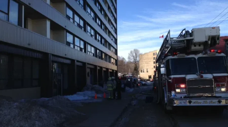Elderly Woman Suffers Burns In High Rise Fire