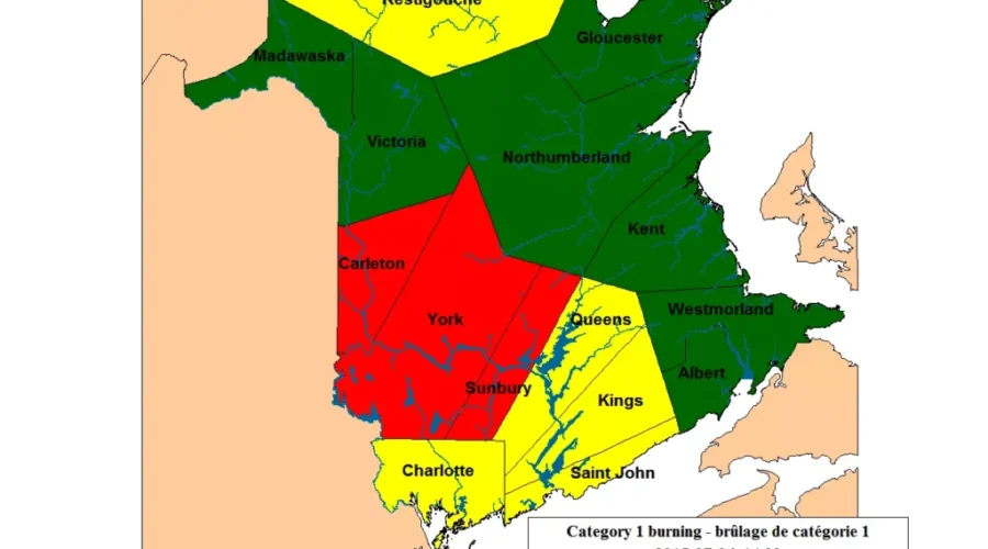 Fire Ban Lifted In Much Of New Brunswick