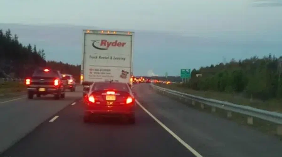Traffic Starting To Move Along Highway 1
