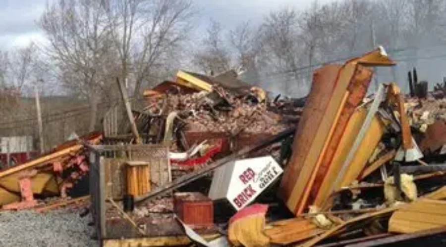Pizza Delight Building In Hampton Taken Down