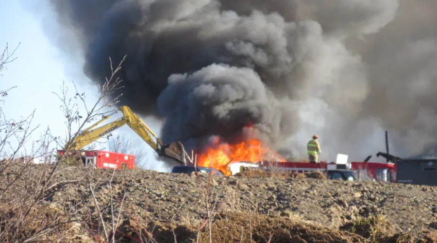 Black Smoke Fills Air Because Of Aulac Fire