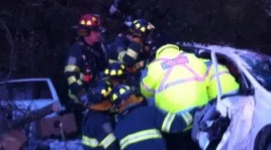 One Man Taken To Hospital After Car Leaves Highway