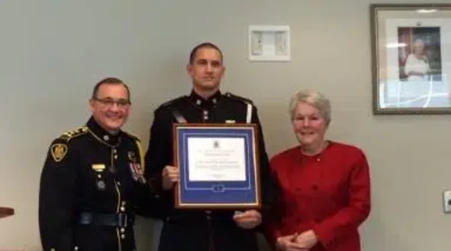 Saint John Police Officer Receives Gold Commendation Award For Bravery