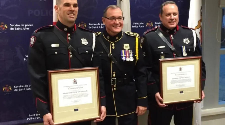 Two Saint John Police Officers Receive Highest Honour For Their Outstanding Work