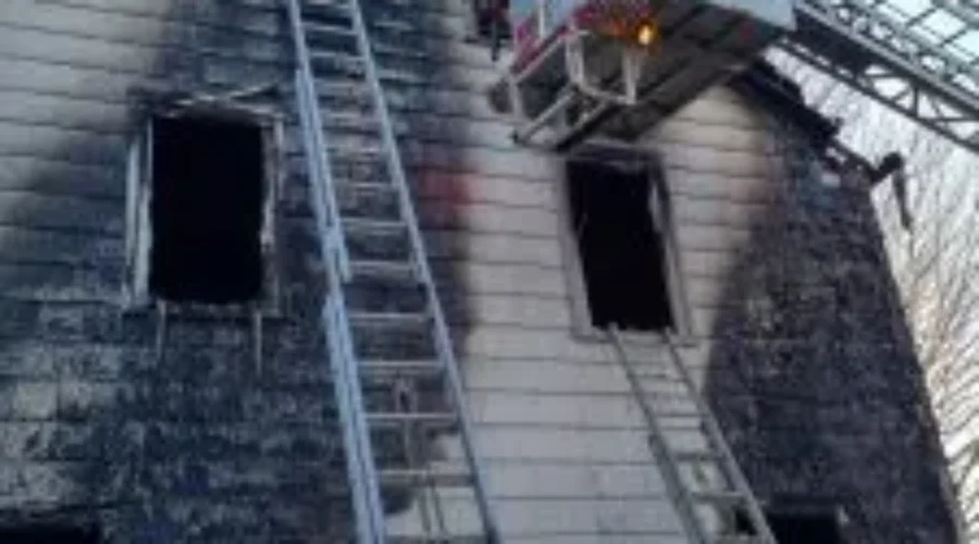 House Heavily Damaged By Fire