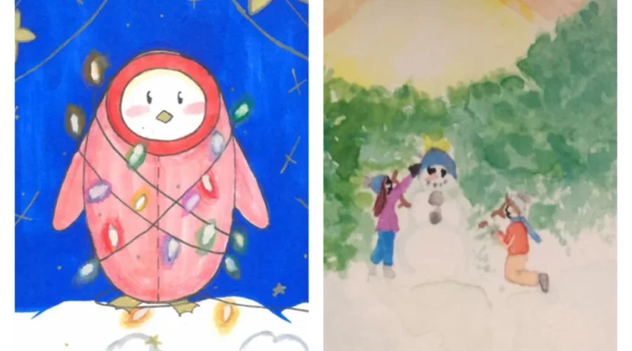 Budding Artists Have Their Designs Featured on Two Christmas Cards