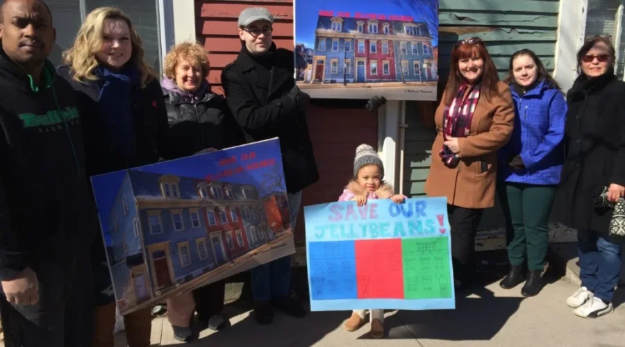 Supporters Rally Outside Jelly Bean Houses In Hopes Of Saving Them