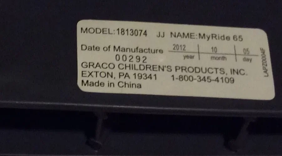 Graco Recalls Select My Ride 65 Car Seats