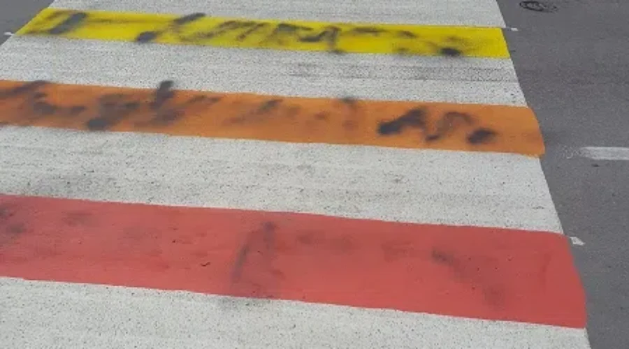 Rainbow Crosswalk Defaced In Richibucto