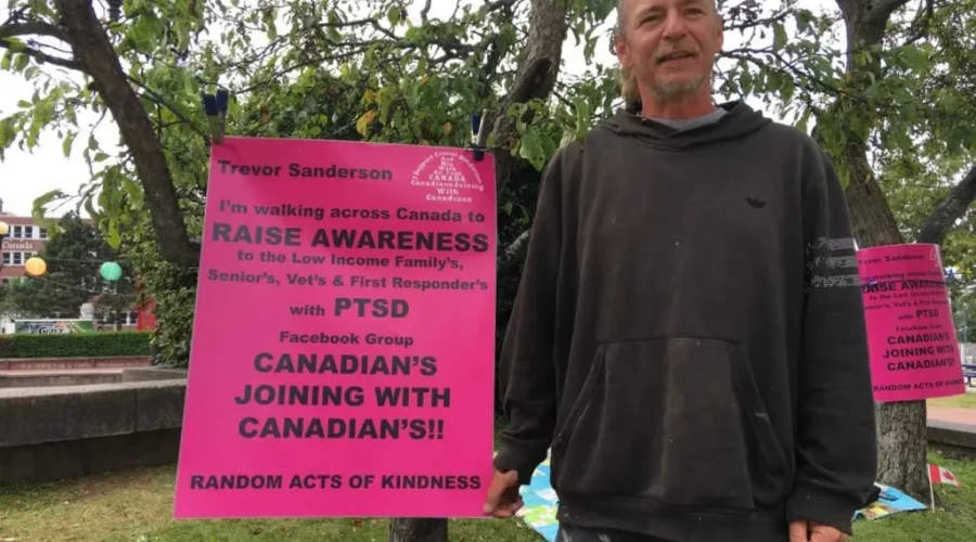 Army Vet Is Walking Across Canada To Raise Awareness Around PTSD
