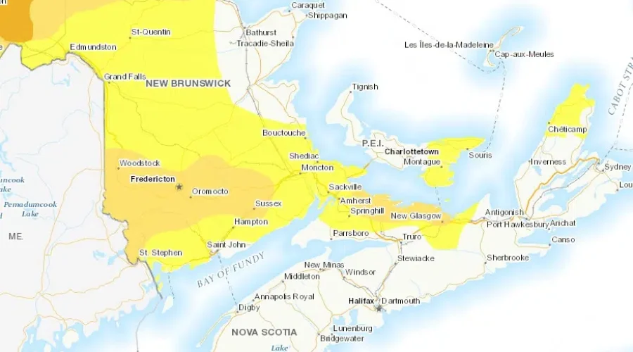 Moderate Drought Affecting Central NB