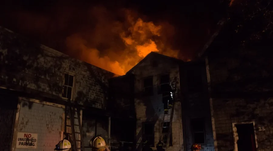 Fire Crews Battle Blaze At Three Vacant Buildings In North End