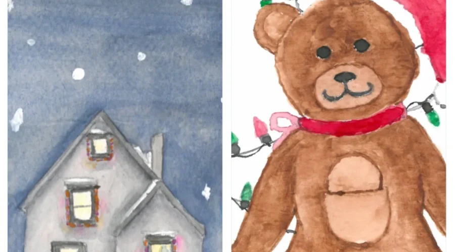 Students Create This Year’s Christmas Cards For School District