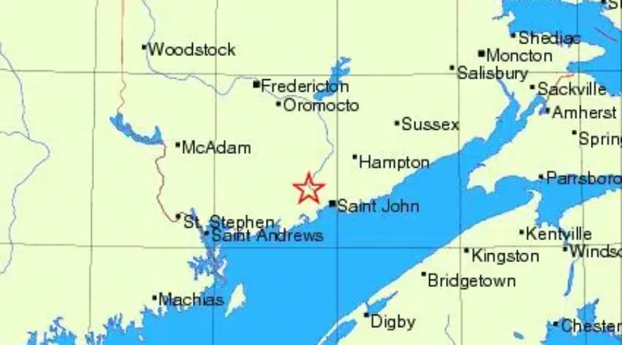 Small Earthquake Recorded Near Saint John