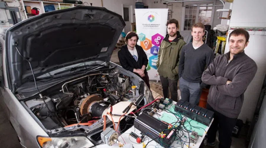 UNB Students Have Converted An Old Gas Guzzler Into An Electric Car