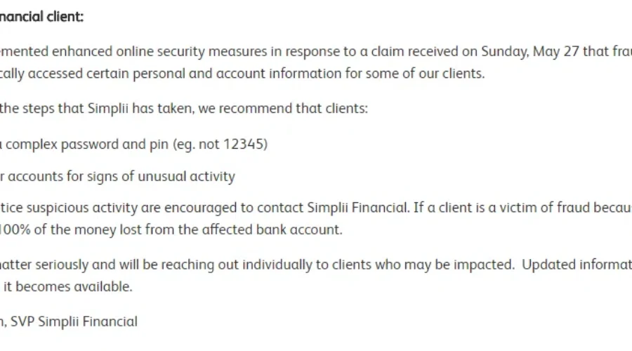 40,000 Simplii Financial Customers May Have Had Data Stolen