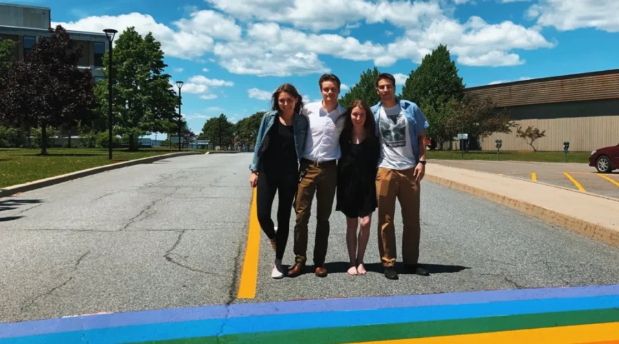 UNB Saint John Paints First Rainbow Crosswalk