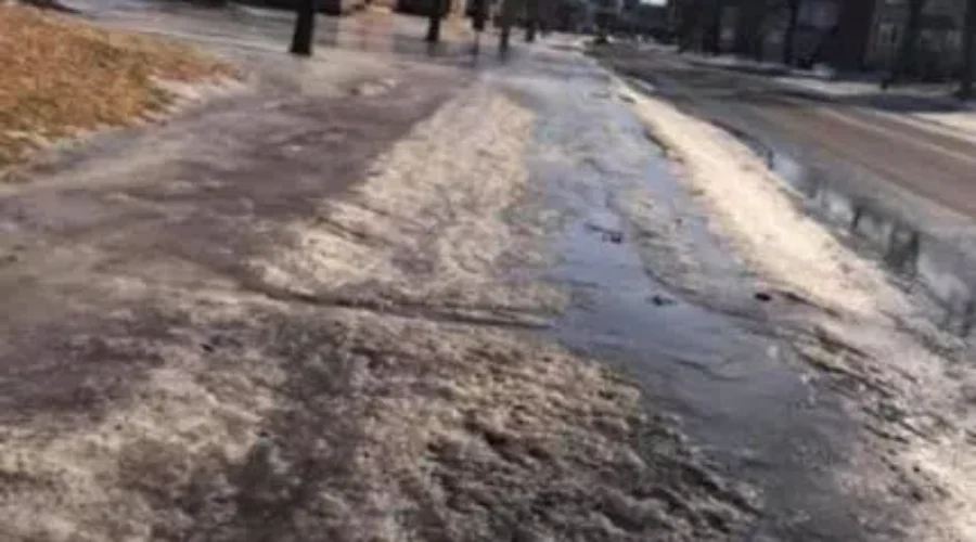 Watch Out For The Icy Sidewalks