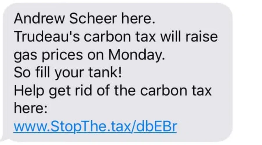 Scheer Defends Sending Texts To Canadians