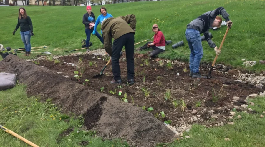 West Side Rain Garden Installed As Part Of Climate Plan