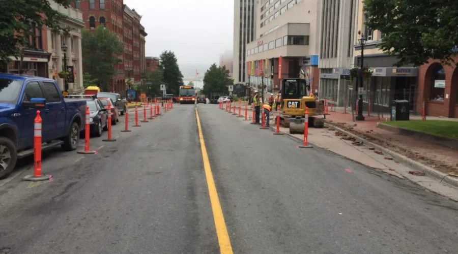 Street Line Painting Begins In Uptown Core