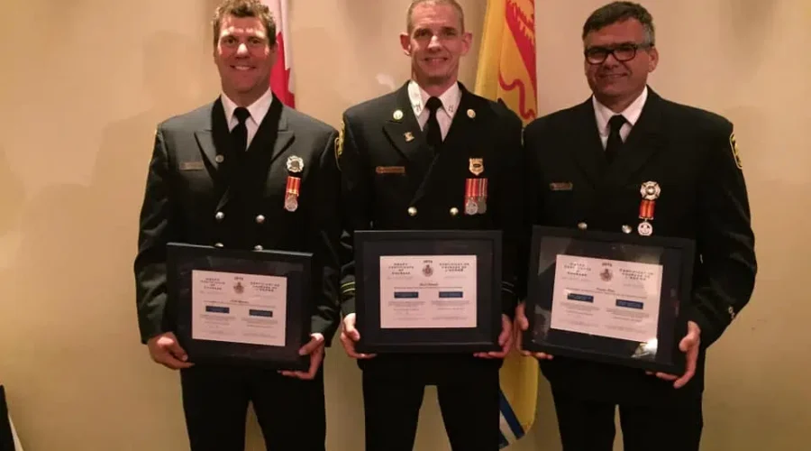A Special Honour For Three Saint John Firefighters