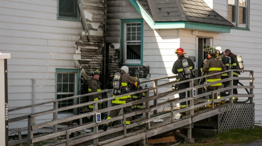 City Firefighters Battle Church Fire