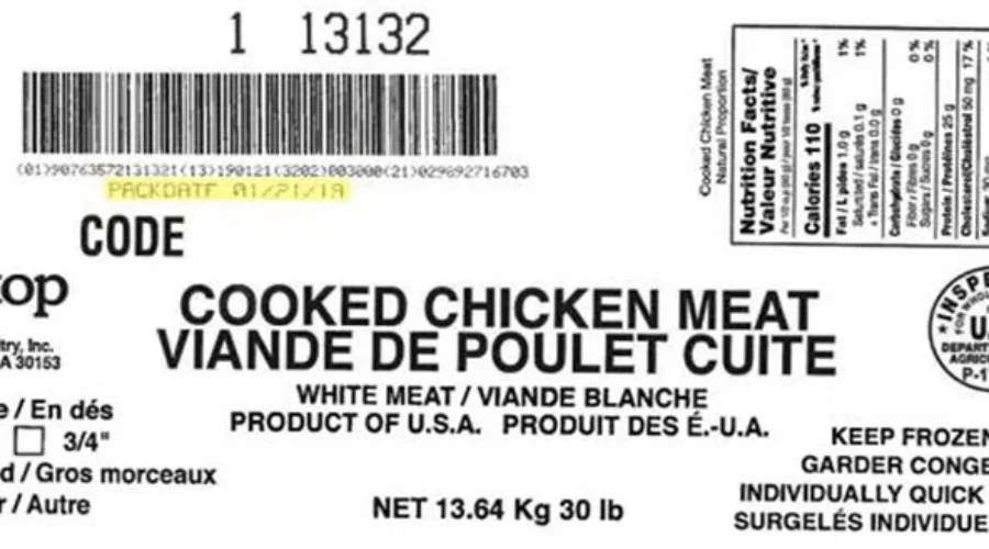 Huge Recall For Diced Cooked Chicken Products