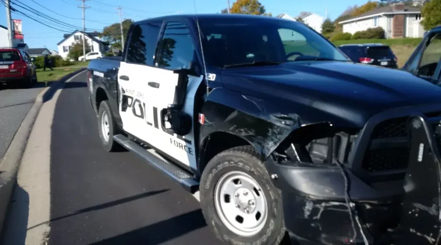 Police Vehicle Damaged In West Side Incident