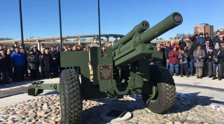 Hundreds Gather For Unveiling Of New Military Monument