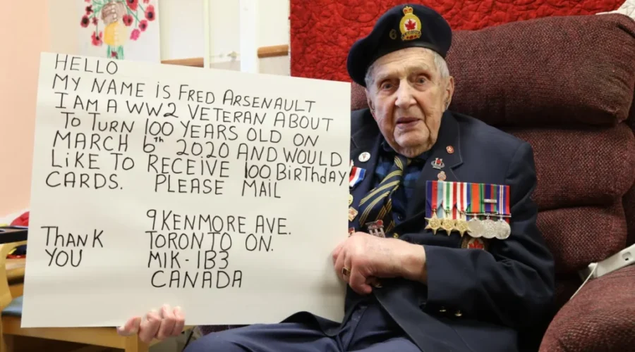 Second World War Vet Asks To Receive Cards For 100th Birthday