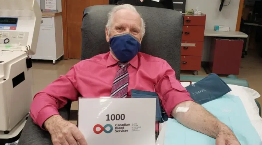 Quispamsis Man Reaches Blood Donation Milestone