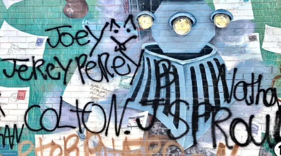 Sussex Mural Defaced With Spray Paint