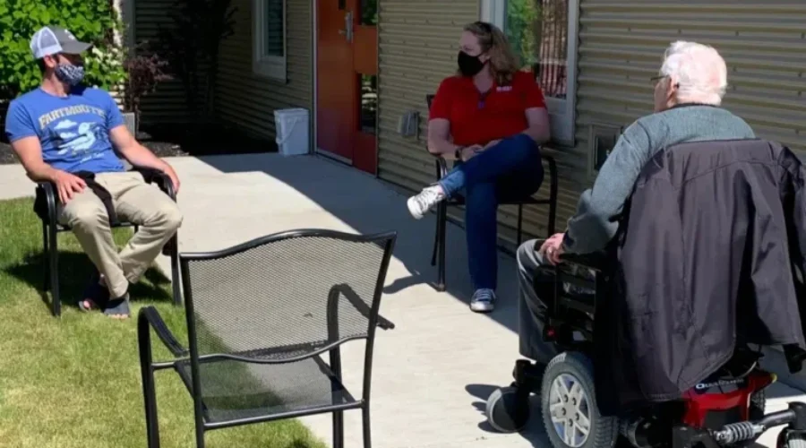 Seniors And Loved Ones Reunite In Outside Visits