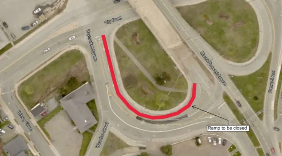 Crown Street Overpass Off-Ramp Closed Friday
