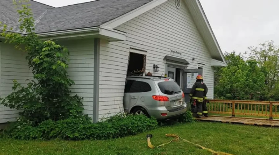 SUV Crashes Into Kingston Parish Hall