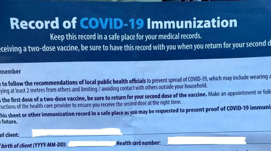 Stop Requesting False Vaccination Records: Horizon