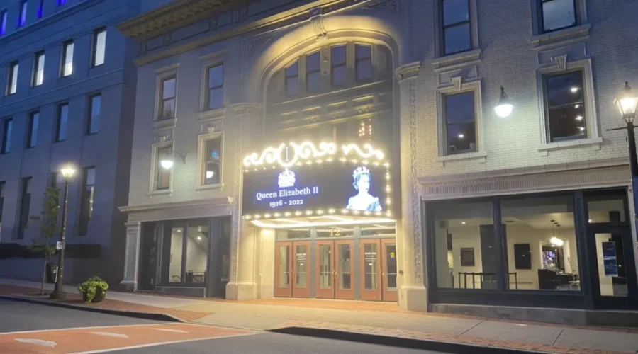 Dozens Visit Imperial Theatre To Watch Queen’s Funeral