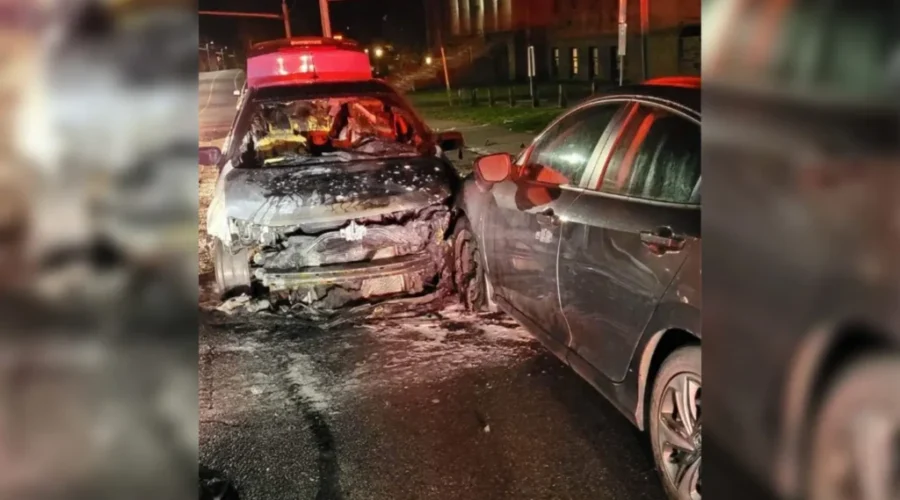 Taxi Driver Pulls Motorist From Burning Vehicle After Crash