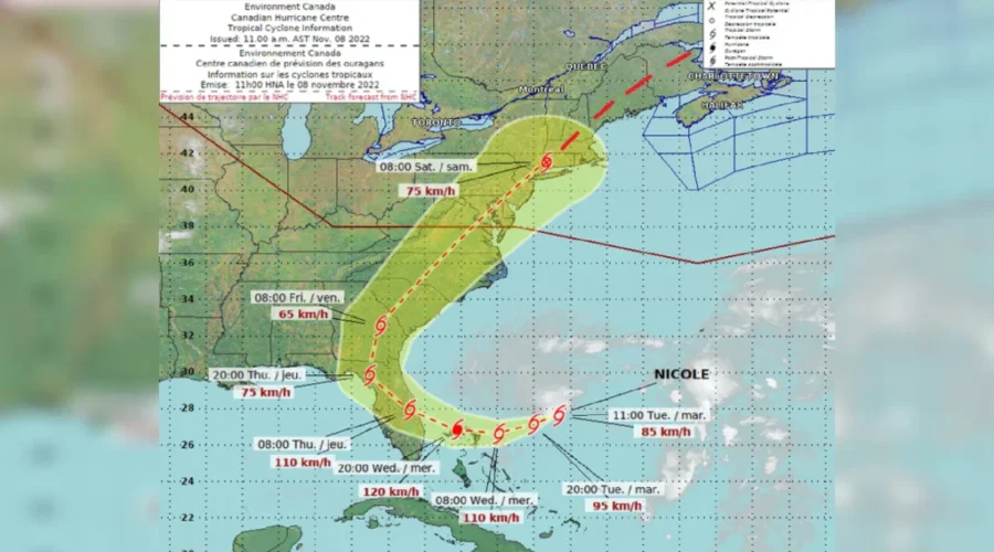 Canadian Forecasters Tracking Tropical Storm Nicole