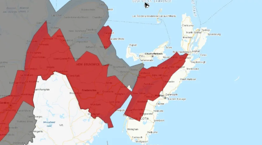 Mixed bag of weather on the way to N.B.