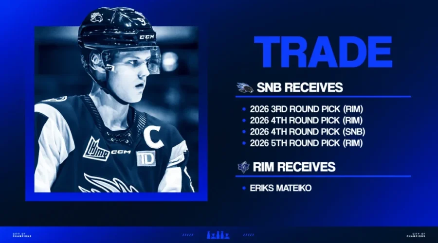 Sea Dogs trade Mateiko to Rimouski