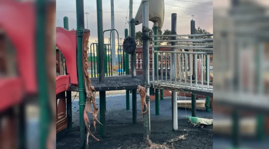Saint John playground damaged by fire