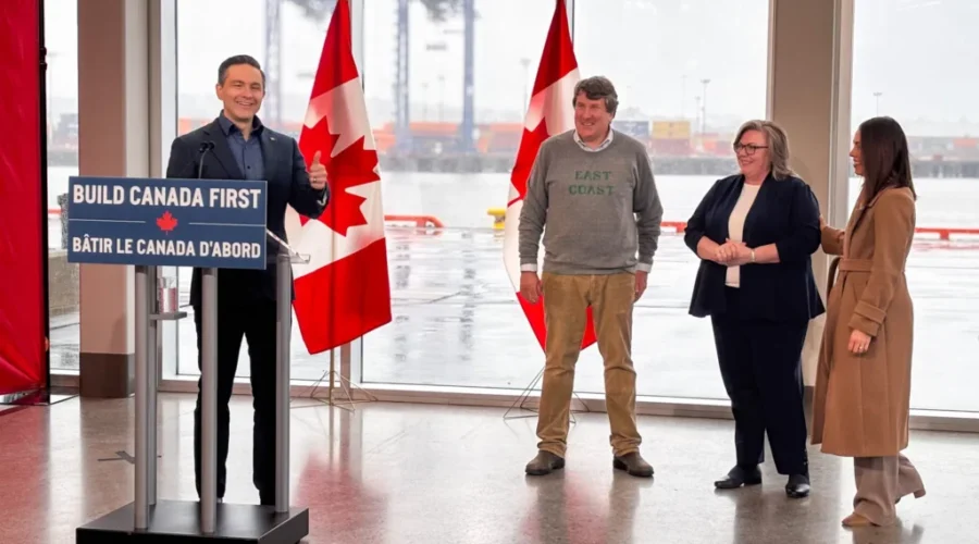 Pierre Poilievre comments on Canada-U.S. trade war in N.B.