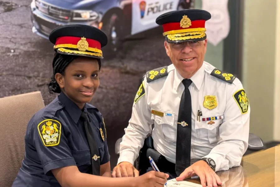 Badges and big dreams: Saint John student named chief for a day